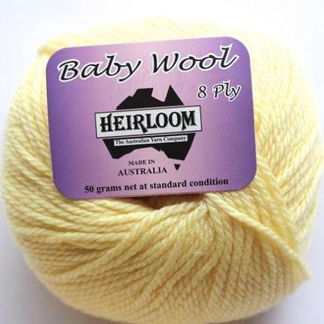 Heirloom Baby Wool 8ply - lemon 444