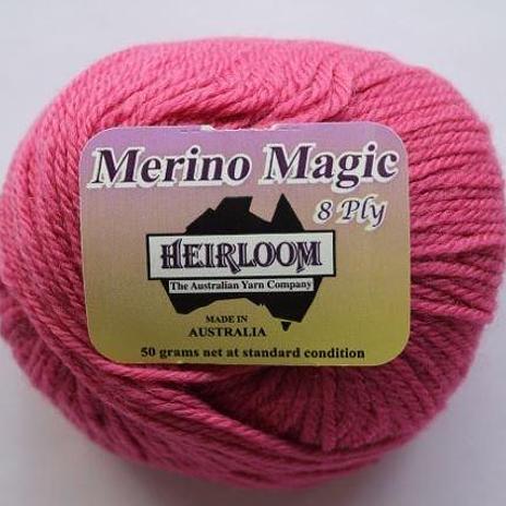 Heirloom Merino Magic 8ply - raspberry 511