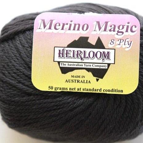 Heirloom Merino Magic 8ply - dark grey 204