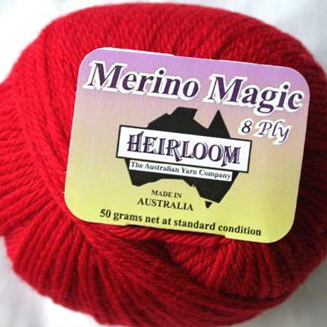 Heirloom Merino Magic - rich red 202
