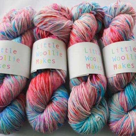 Little Woollie Makes Handpainted 4ply merino - Lolly Shop