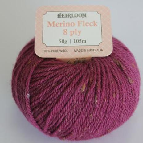 Heirloom Merino Fleck 8ply -575 plum
