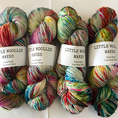 Little Woollie Makes Handpainted 4ply merino - chaos theory