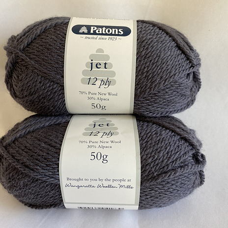 Patons Jet 12 ply - 101 charcoal