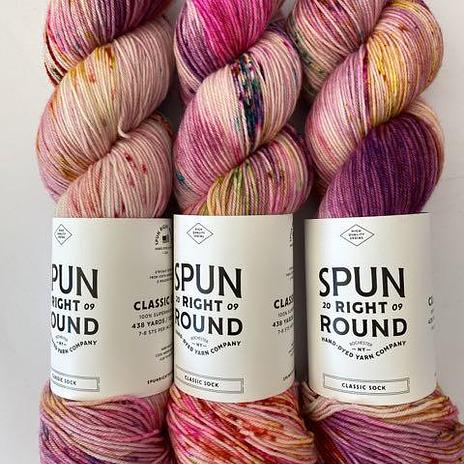 Spun Right Round Classic Sock - Topcoat Candy
