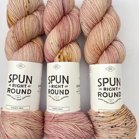 Spun Right Round Classic Sock - Dusty Roses