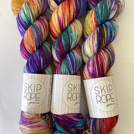 Skip Rope Yarn Co -  So Twisted Sock - Berserk Rainbow