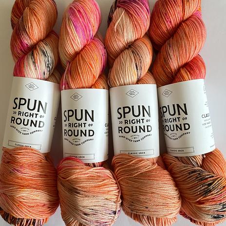 Spun Right Round Classic Sock - Coral Pop