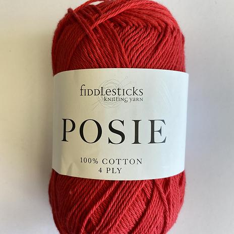 Fiddlesticks Posie 4ply cotton - 018 Red