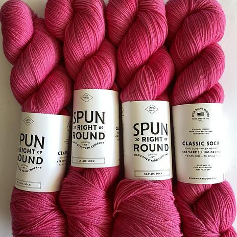 Spun Right Round Classic Sock - Cotton Candy