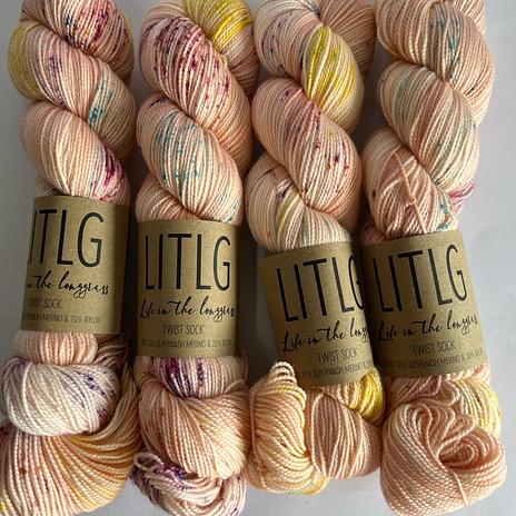Life in the Long Grass (LITLG) Twist sock - Cantaloupe