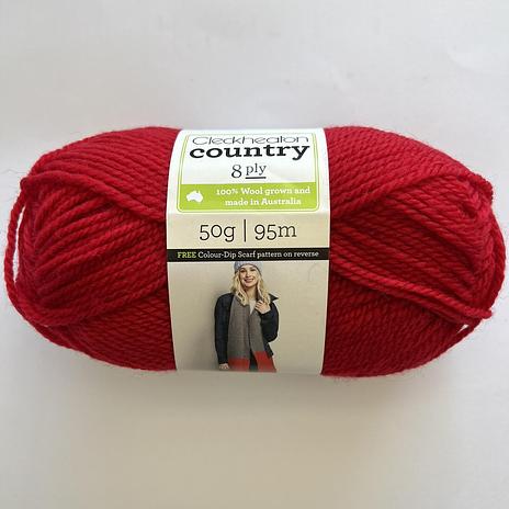 Cleckheaton Country 8ply - 1872 Deep Red