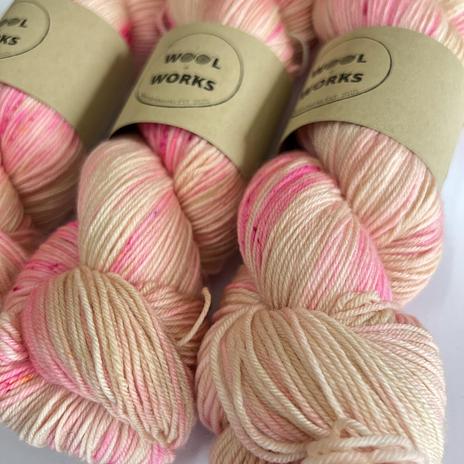 Wool and Works - Fingering Sock 4ply - Strawberry Shortcake