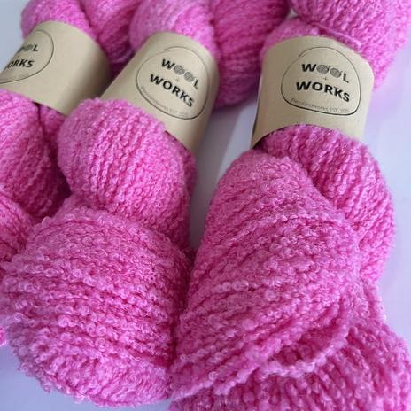 Wool and Works - DK Merino Boucle - Tickled Pink