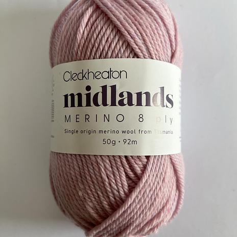 Midlands Merino 8ply - 8810 Pink Granite
