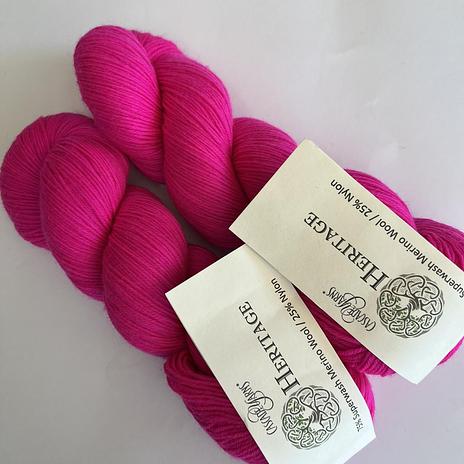 Heritage Sock Yarn - 5772 Highlighter Pink