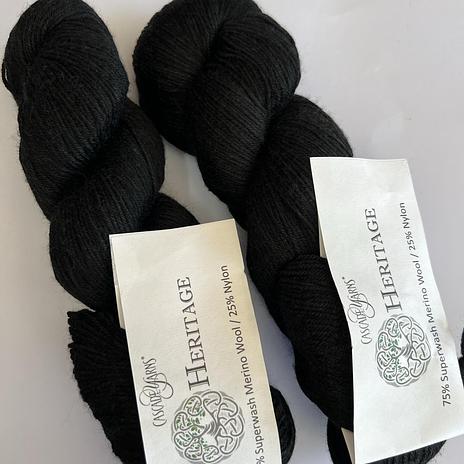 Heritage Sock Yarn - 5672 Real Black