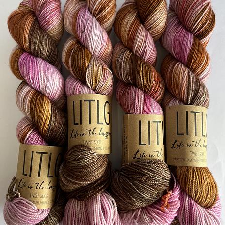 Life in the Long Grass (LITLG) Twist sock - Sienna pink