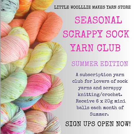 Seasonal Scrappy Sock Yarn Club 2023- Summer Edition