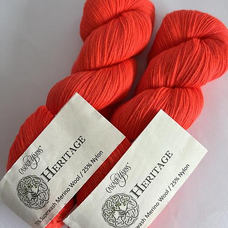 Heritage Sock Yarn - 5790 Highlighter Tangelo